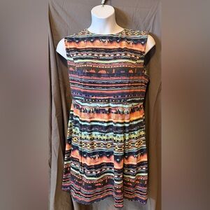 Title Nine Black Multicolor Strappy Sundress Travel pocket